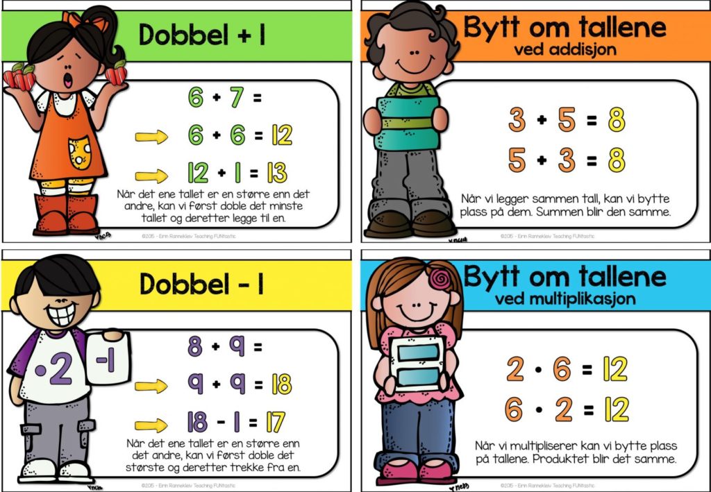Räknestrategier - planscher och arbetsblad - Teaching Funtastic