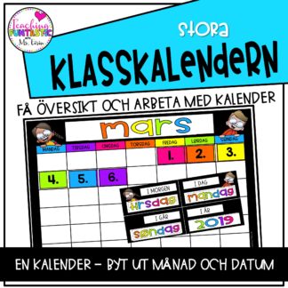 Redigerbar Arskalender Teaching Funtastic