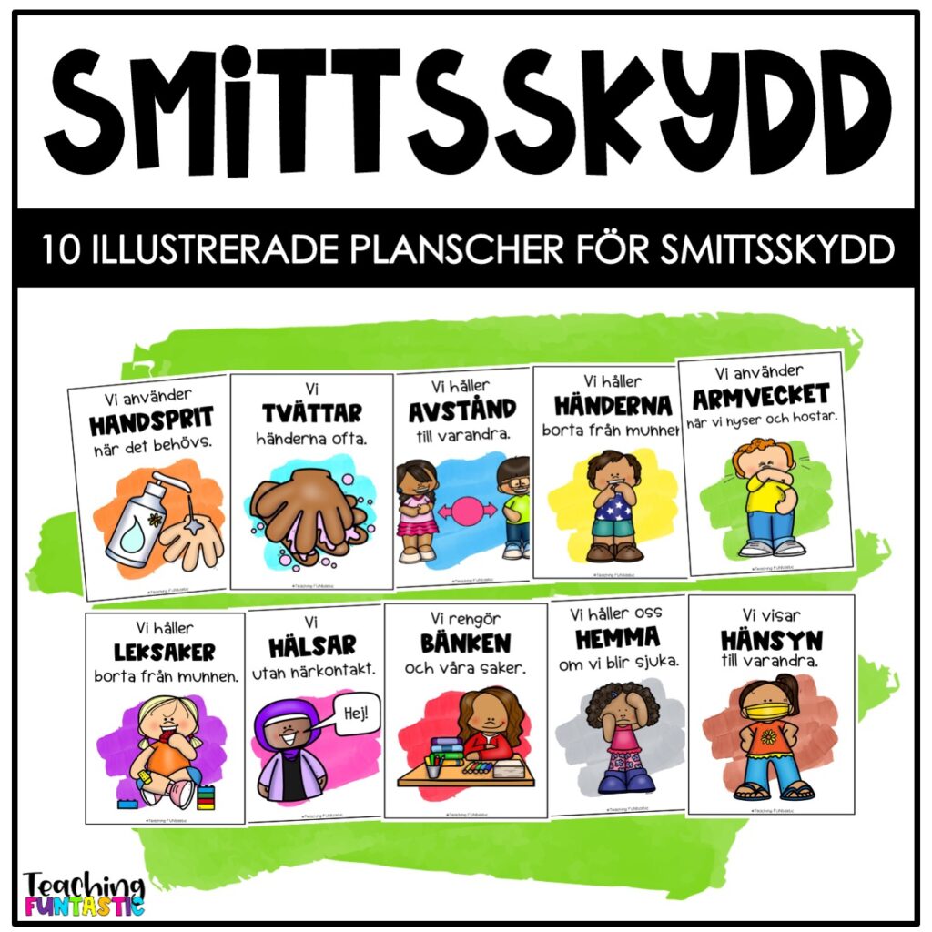 UNDVIK SMITTA - PLANSCHER MED SMITTSSKYDD - Teaching Funtastic