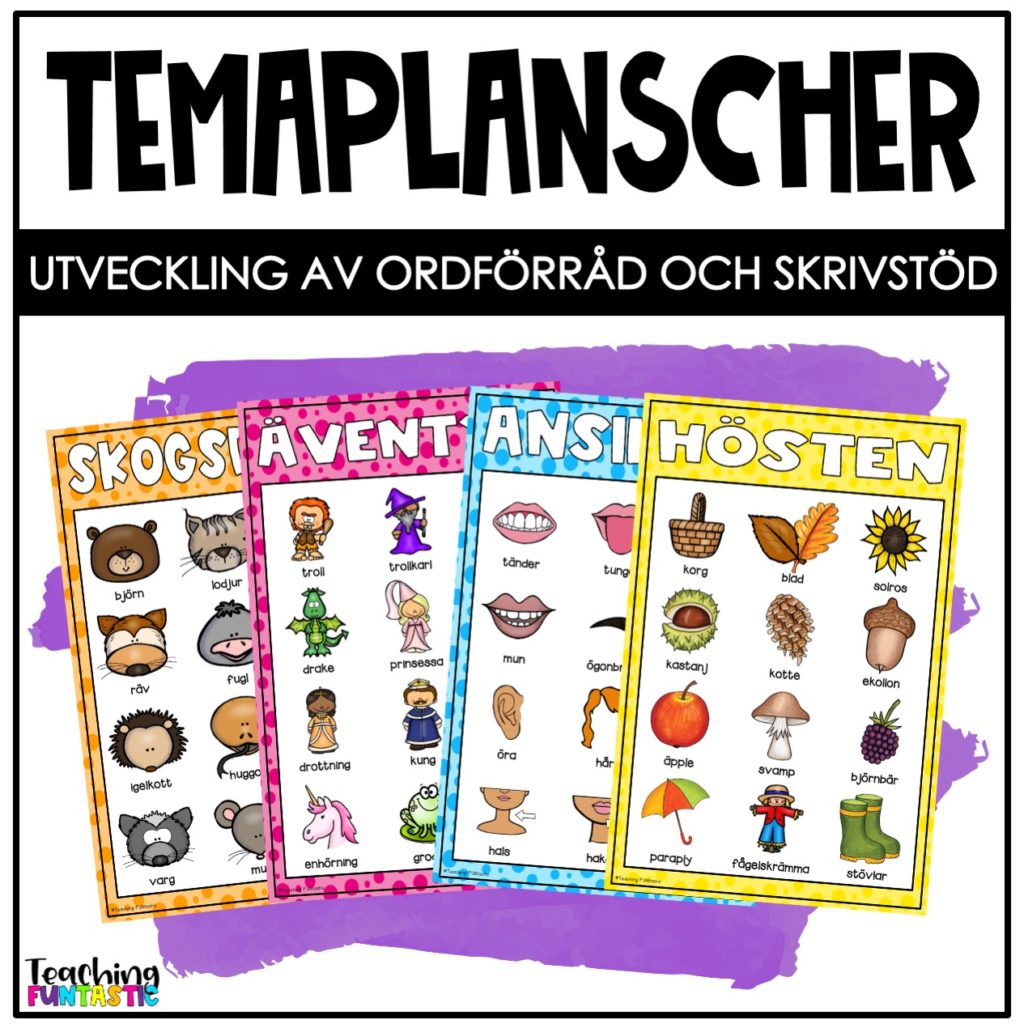 Temaplancher- skrivstöd och utveckling av ordförrådet - Teaching Funtastic