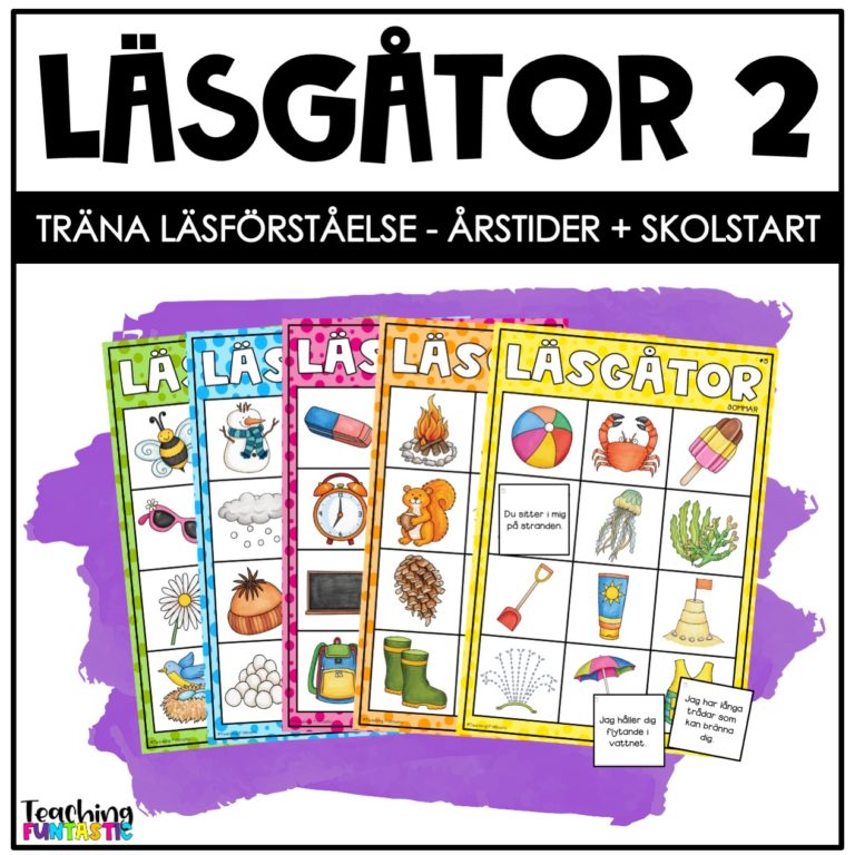 Läsgåtor - årstider Och Skolstart - Teaching Funtastic