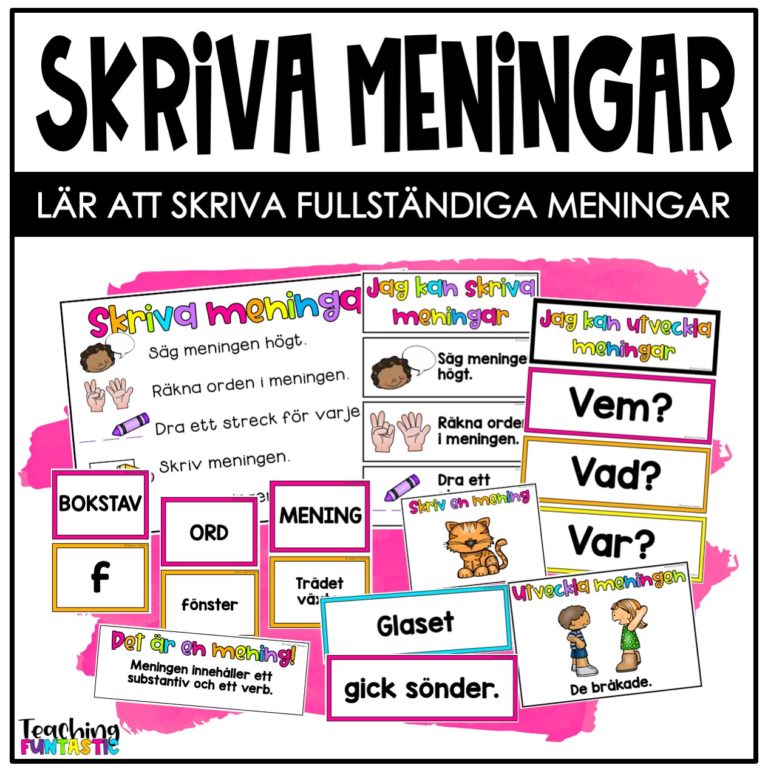 Lär att skriva fullständiga meningar - Teaching Funtastic