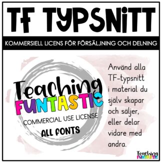 TF Typsnitt för skola | Kommersiell licens för användning av typsnitt