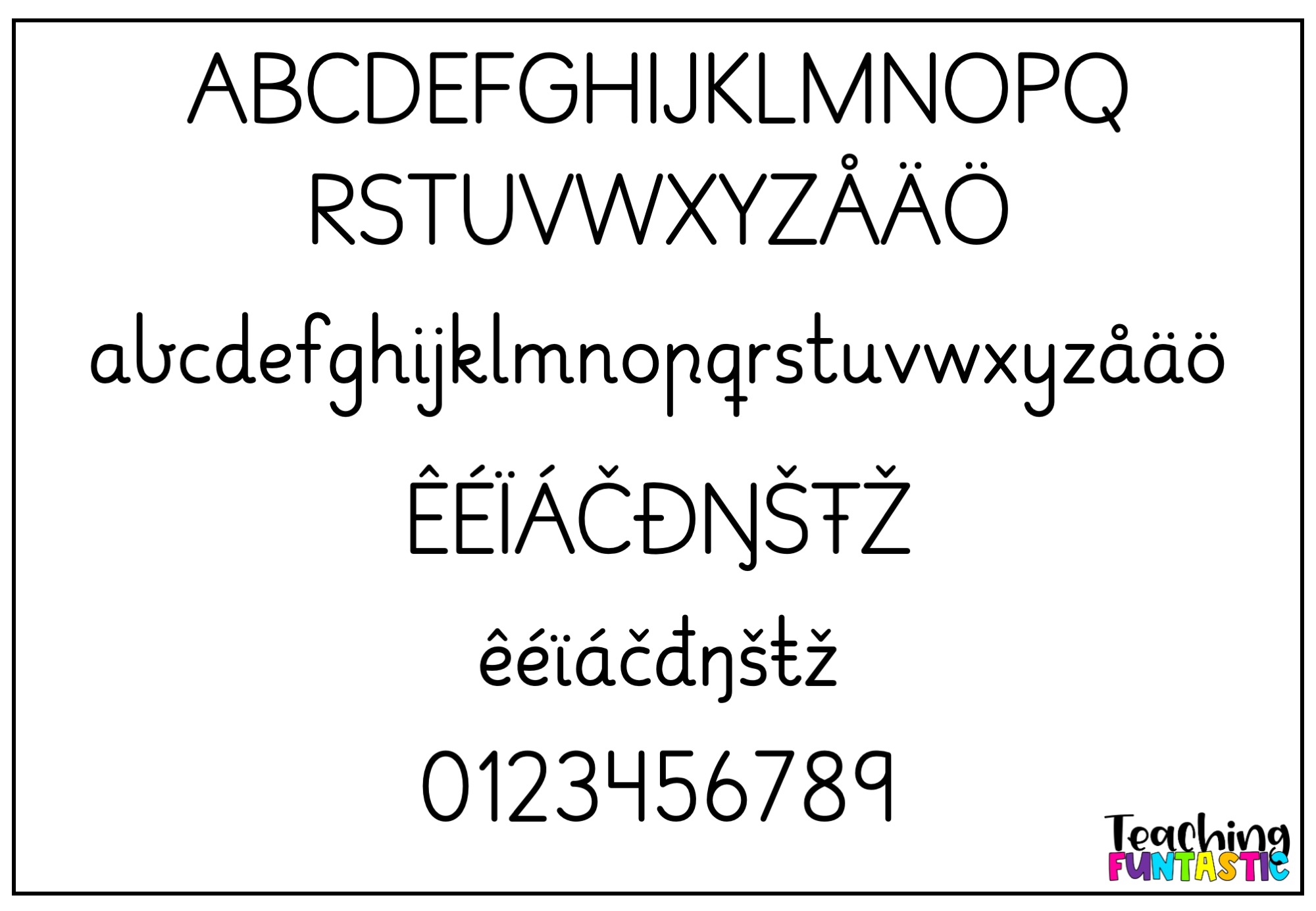 TF Typsnitt för skola | Textad 2 Skrivstil - Bild 2