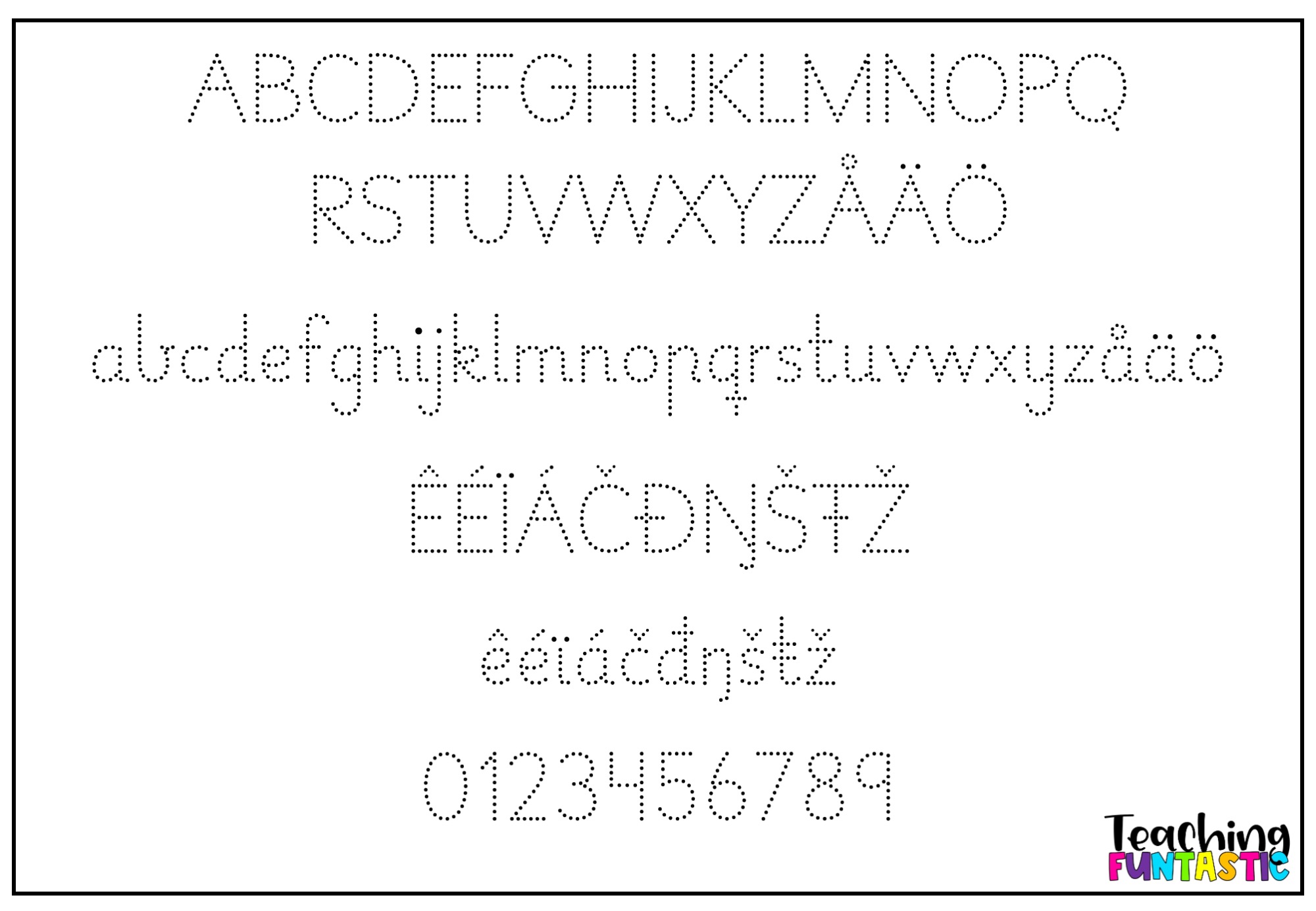 TF Typsnitt för skola | Textad 2 Prickad - Bild 2