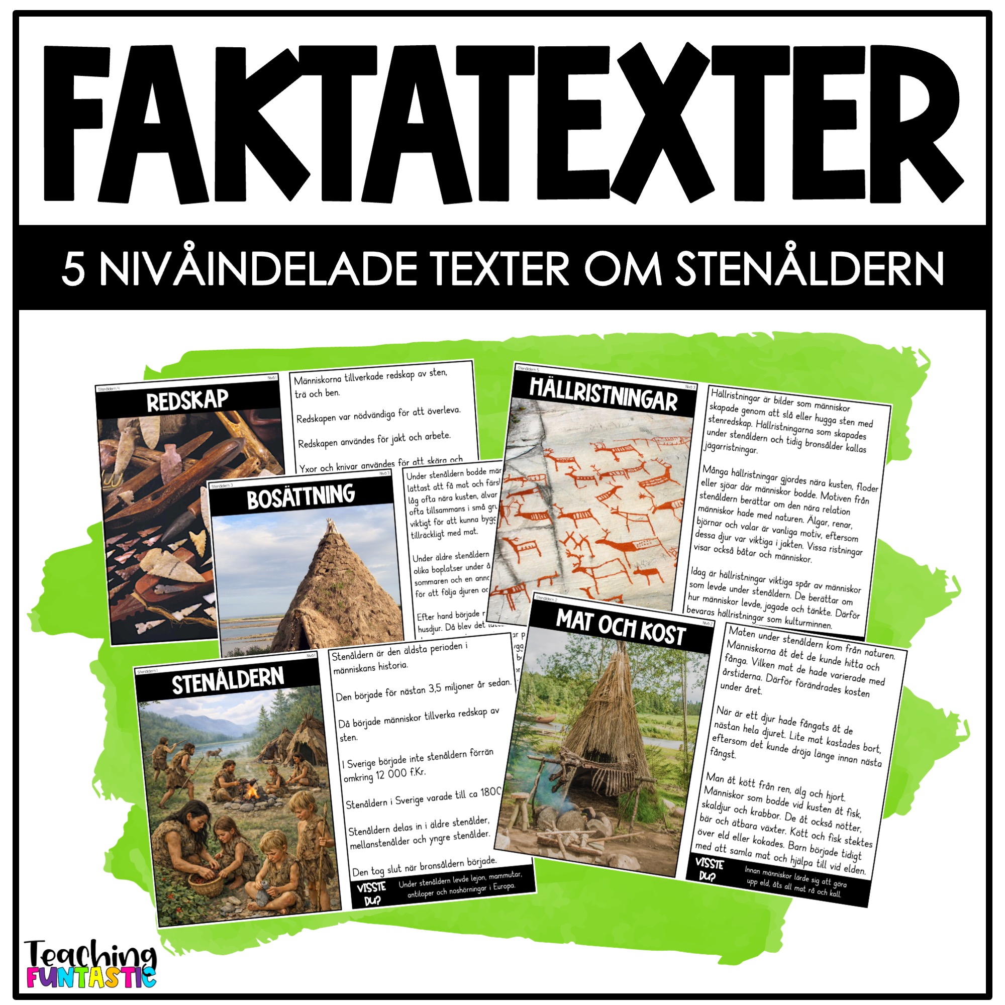 Nivådelade lästexter Faktatexter om Stenåldern