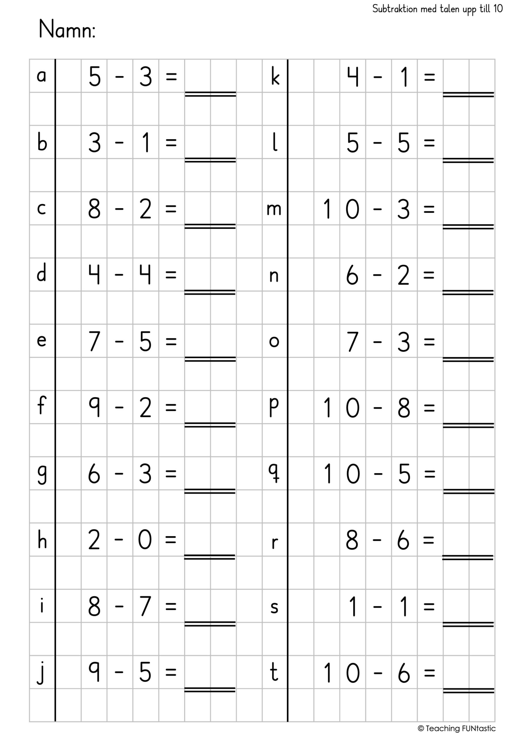 arbetsblad matematik